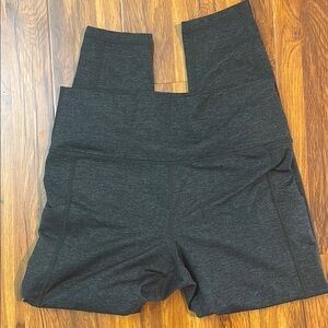 Aerie Slate Grey High-Waisted Leggings for Activewear, polyester/elastane